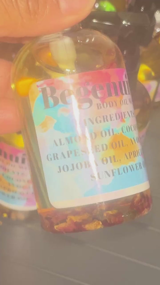 Body oil with roses