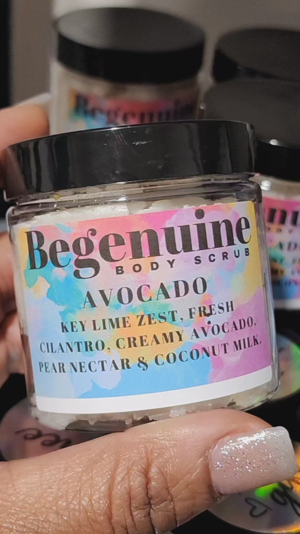 Avocado sugar scrub